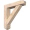 Ekena Millwork Traditional Arts and Crafts Smooth Bracket w/ Offset Brace, Douglas Fir, 5 1/2"W x 24"D x 24"H BKT0604X24X24TRA03SDF - alternate 1